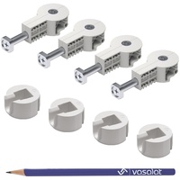 Vasalat Arbeitsplattenverbinder Quick-Tech - 4x Plattenverbinder für Arbeitsplatte mit