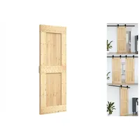 VidaXL Tür, Schiebetür mit Schiebetürbeschlägen, Holztür Schiebetürsystem für Schlafzimmer