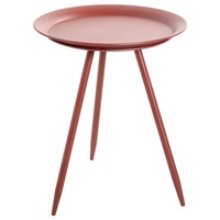 Haku-Möbel HAKU Möbel Beistelltisch, Metall rot 38,0 x 38,0