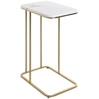 Haku-Möbel HAKU Möbel Beistelltisch gold-weiß 45,0 x 30,0 x