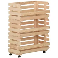 VidaXL Gemüsewagen 57x30x80 cm Massivholz Kiefer