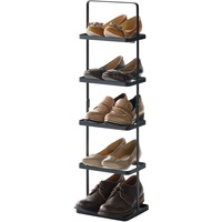 Yamazaki Schuhregal, Minimalistisches Design, Stahl, Schwarz, 22 x 18