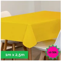 Sensalux Tischdecke, abwaschbar, Vorteilspack, 10 Stück, 1m x 2,5m,