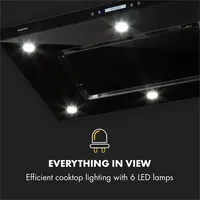 Klarstein Valeria Inselhaube 90 cm Schwarz