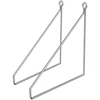 ML-Design Regalhalterung 2er Set 250 mm Silber, Metall, Dreieckige