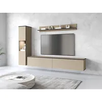 INOSIGN »PARIS«, (Komplett-Set, 3 St.), TV-Wand 220cm breite, grifflose