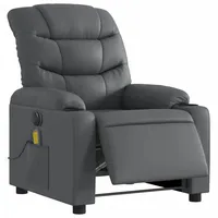 VidaXL Massagesessel Elektrisch Grau Kunstleder