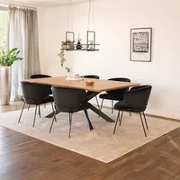 Home Deluxe Esstisch Eckig AVENCIA inkl. Sternfuß 200 x