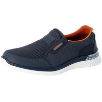 Rieker B4870 Herren Slip On Sneaker, Blau (Denim/Atlantis/Weiss), 45