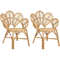 Beliani Sessel FLORENTINE II Rattan 74 x 88 x