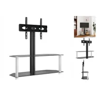 VidaXL TV-Eckregal mit 2 Ablagen für 32-70 Zoll Schwarz