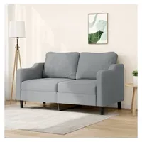 VidaXL Couch Polyester 2-Sitzer Hellgrau