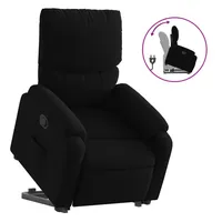 VidaXL Relaxsessel mit Aufstehhilfe Schwarz Stoff