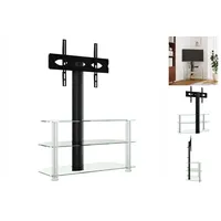 VidaXL TV-Eckregal mit 3 Ablagen für 32-70 Zoll Schwarz