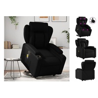 VidaXL Massagesessel mit Aufstehhilfe Schwarz Kunstleder