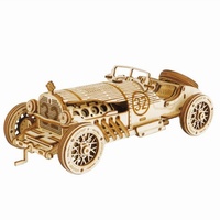 ROBOTIME MC401 Vintage Grand-Prix-Auto aus Holz hergestellt, Maße: 22.8