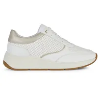 GEOX D CRISTAEL D Sneaker, White/LT Gold, 41 EU