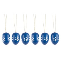 Großhandel Dregeno Behang Ostereier »Bürgel-Design« (6) H=3,5cm NEU Baumbehang