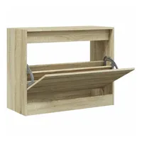 VidaXL Schuhschrank Sonoma-Eiche 80x34x63 cm Holzwerkstoff
