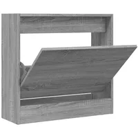 VidaXL Schuhregal Grau Sonoma 60x21x57 cm Holzwerkstoff