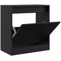 VidaXL Schuhschrank Schwarz 60x34x63,5 cm Holzwerkstoff