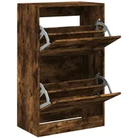 VidaXL Schuhschrank Räuchereiche 60x34x96,5 cm Holzwerkstoff