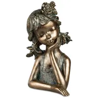Formano Büste Mädchen bronzefarben Dekofigur Skulptur 32 cm Frau
