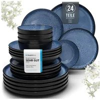 PURE LIVING INTERIOR DESIGN Steingut Geschirrset 6 Personen Ibiza