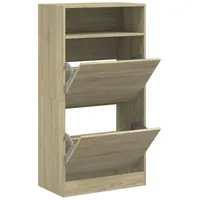 VidaXL Schuhschrank Sonoma-Eiche 60x34x116 cm Holzwerkstoff