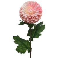 MARELIDA Dahlie am Stiel Pompon Kunstblume - H: 75cm