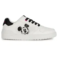 GEOX J WASHIBA Girl E Sneaker, White/Black, 33 EU