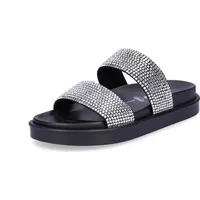 Buffalo Buffalo Damen Pantolette Sol TSS Glam schwarz-silber Pantolette