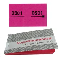 WOLF & APPENZELLER Doppelnummernblöcke 0001-0100, 0101-0200, 0201-0300, 0301-0400, 0401-0500,