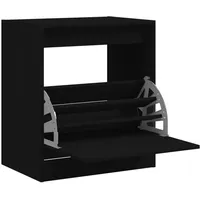 VidaXL Schuhschrank Schwarz 60x42x69 cm Holzwerkstoff