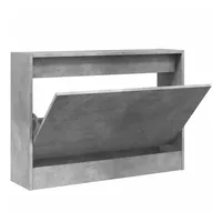 VidaXL Schuhschrank Betongrau 80x21x57 cm Holzwerkstoff