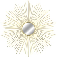 Mojawo - Goldener Wandspiegel Metall Ø65cm-D56870