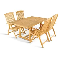 Sam möbel gmbh SAM® Gartenmöbel Set 5tlg Teak Gartentisch