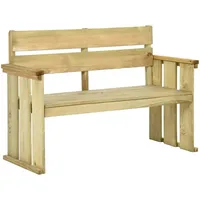 VidaXL Gartenbank 121 cm Kiefernholz Imprägniert