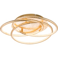 GLOBO Deckenleuchte Ringe Designleuchte gold Deckenlampe Wohnzimmer Modern, Alu,