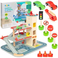 Coil Parkhaus Holz-Spielgarage Lift Auto Garage Holzgarage Kinder Holzspielzeug