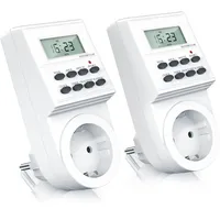 Bearware 2x Zeitschaltuhr mit 1,5 LCD-Display 8 konfigurierbare Schaltprogramme