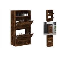 VidaXL Schuhschrank Räuchereiche 60x34x116 cm Holzwerkstoff