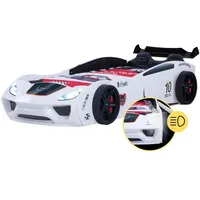 Coemo Autobett Dream Racer Kinderbett mit Rückenpolster Rennauto-Design mit