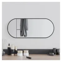 VidaXL Wandspiegel Schwarz 60x25 cm Oval
