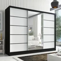 Mebloland Schwebetürenschrank, 3-türig Schrank 200 cm mit Spiegel AURELIA