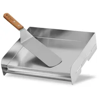 BBQ-Toro Grillplatte 32 x 28 cm Edelstahl Silber
