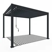 Pergoline Pergola, anthrazit Metall, 300x255x360 cm, Sonnen- & Sichtschutz,