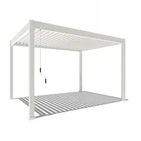 Pergoline Pergola, weiß Metall, 300x255x360 cm, Sonnen- & Sichtschutz,
