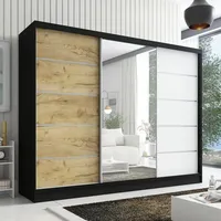 Mebloland Schwebetürenschrank Aurelia 1 , 3-türig Schrank 200 cm