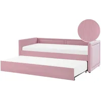 Beliani Beliani, Tagesbett Rosa Cord 90 x 200 cm